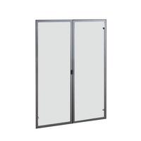 Set 2 Vrata Rilega - siva, Moderno, staklo/metal (73,7/101,2/2cm) - Modern Living
