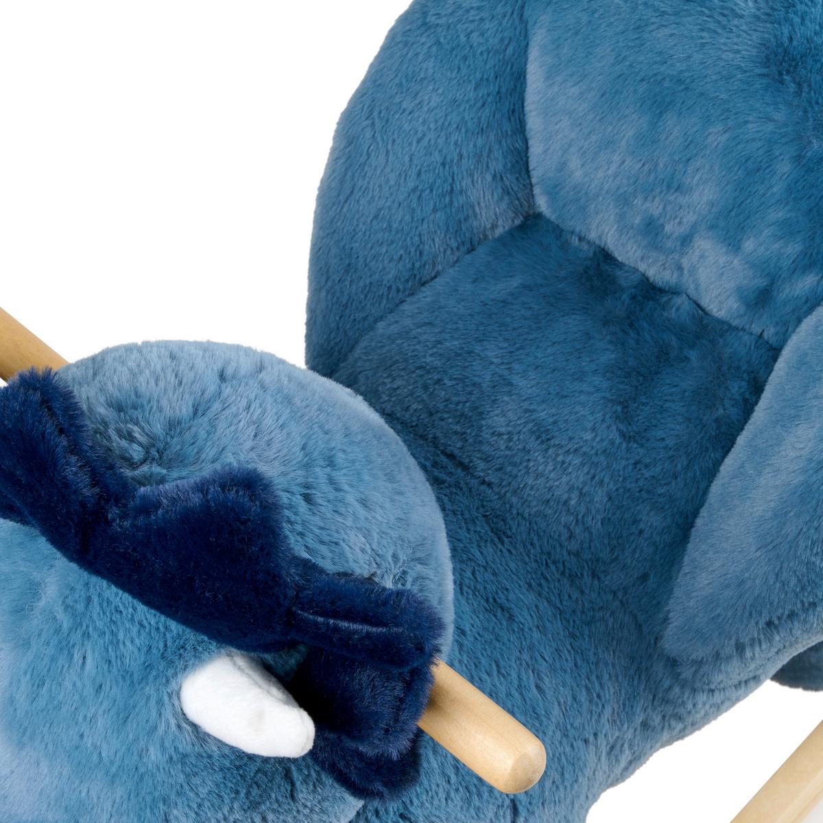 ZWIERZĄTKO NA BIEGUNACH DIDI - écru/niebieski, Trend, metal/drewno (68/33/55cm) - Patinio