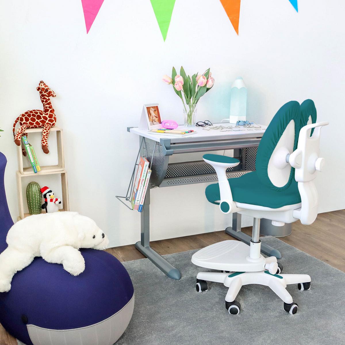 Otroški Vrtljivi Stol Kid Wing, Modra - modra/bela, Moderno, umetna masa/tekstil (56/88/52cm) - MID.YOU