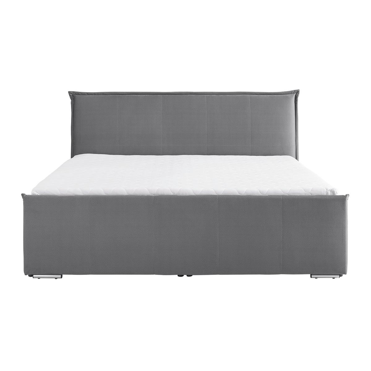 Boxspring-ágy Leonora - szürke, Modern, textil/fa (200/200cm) - Bessagi Home