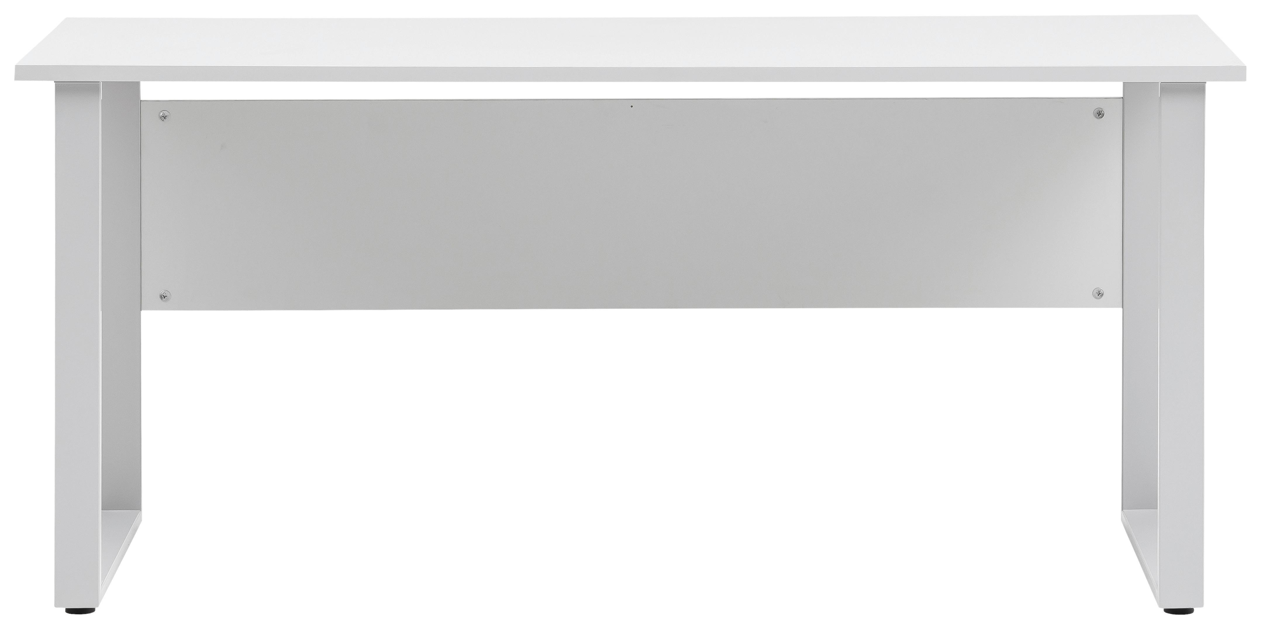 Schreibtisch "Serie 1500" ca 160x 75 cm , hellgrau - Hellgrau/Alufarben, KONVENTIONELL, Holzwerkstoff/Metall (160/75/73,2cm) - MID.YOU