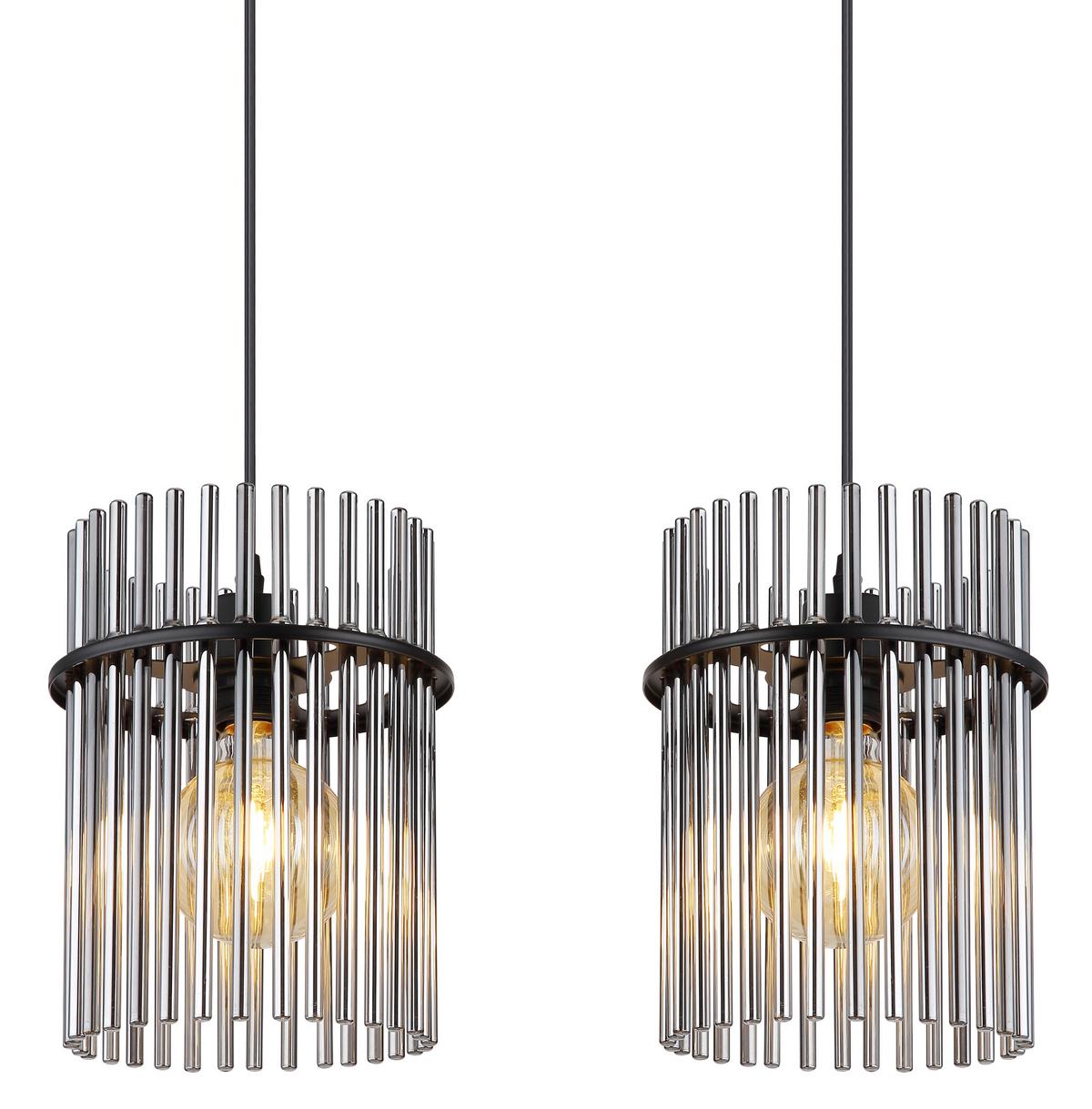 LAMPA WISZĄCA 15698-4H - czarny/szary, Trend, tworzywo sztuczne/metal (110/20/140cm)
