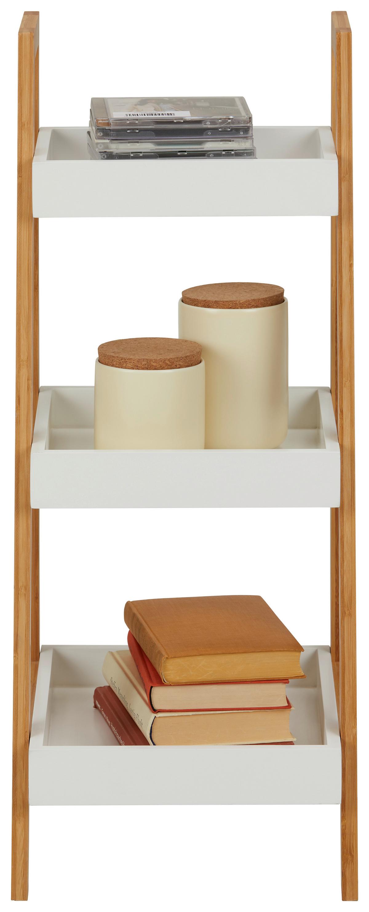 Regal in Weiß/Naturfaben - Naturfarben/Weiß, MODERN, Naturmaterialien/Holzwerkstoff (30/75/34,5cm) - Mömax