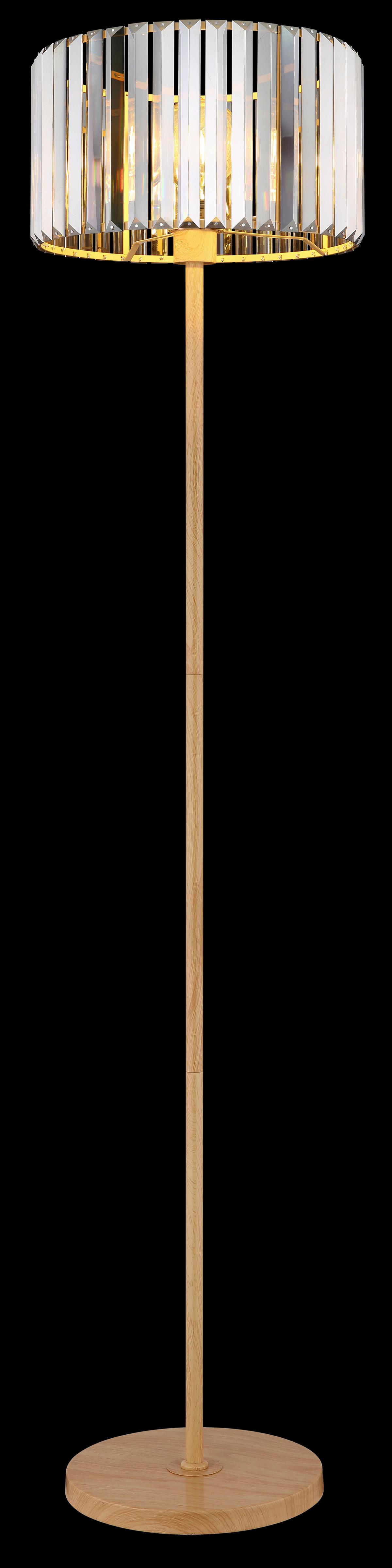 STEHLEUCHTE 40220146 RUN - Braun/Grau, Trend, Glas/Metall (35/150cm) - Globo