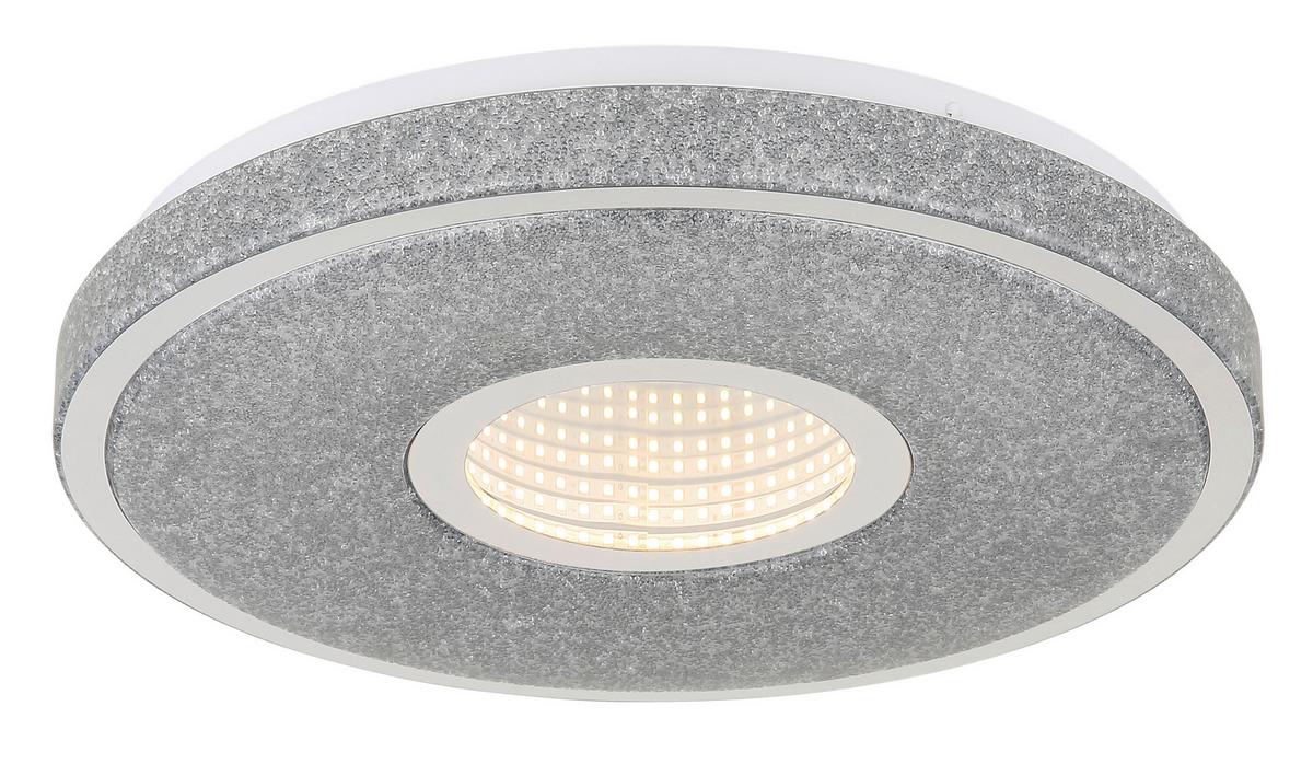 Led Stropna Svjetiljka Astania - bijela/siva, Basics, metal/plastika (38/6,5cm) - Globo
