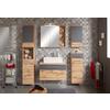 HOGE KAST FLOAT BREIT  -EXKLUSIV- - Eikenkleuren/Chroomkleuren, Modern, Houtcomposiet/Glas (50/194/33cm) - Premium Living