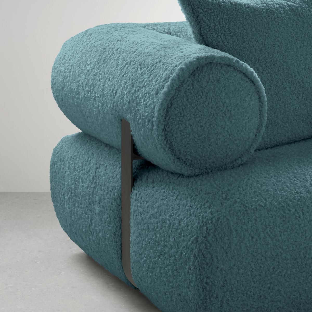 Wohnlandschaft Casimir Petrol - Petrol/Schwarz, LIFESTYLE, Kunststoff/Textil (310/180cm) - Premium Living