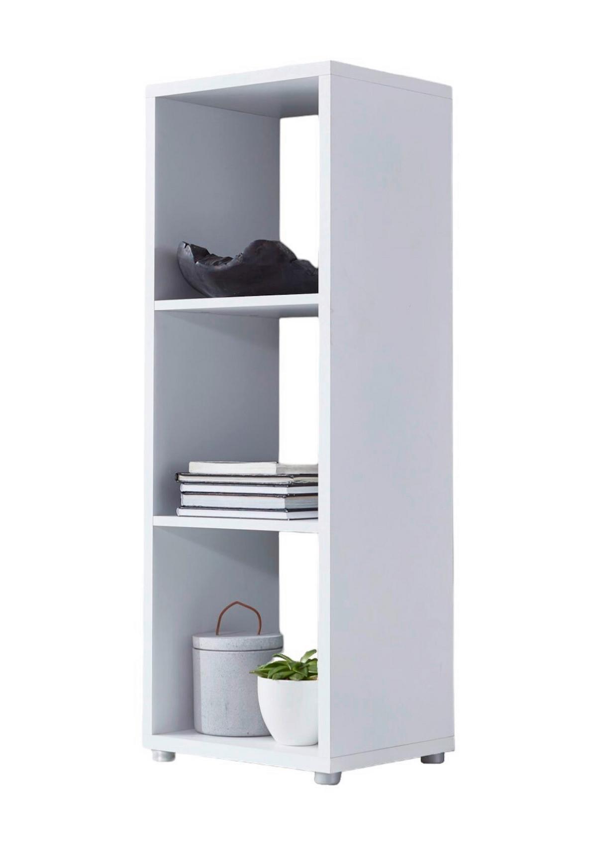 Standregal Nizza Typ 12 Weiß - Silberfarben/Weiß, MODERN, Holzwerkstoff/Kunststoff (37,5/108,5/33cm) - MID.YOU