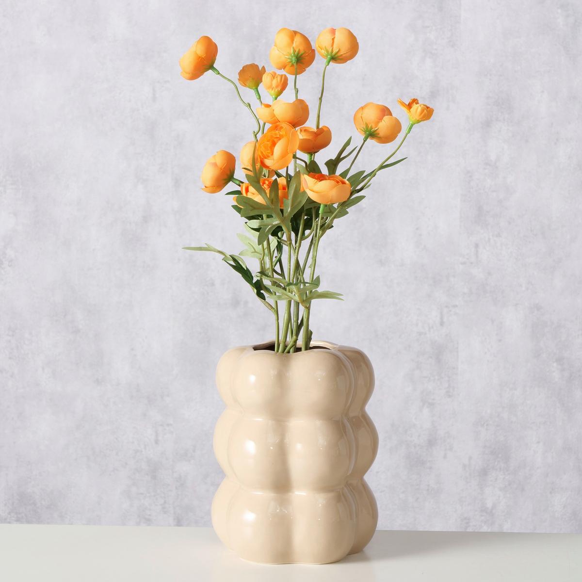 Vase Lumina I Beige - Basics, Keramik (14,5/18cm)