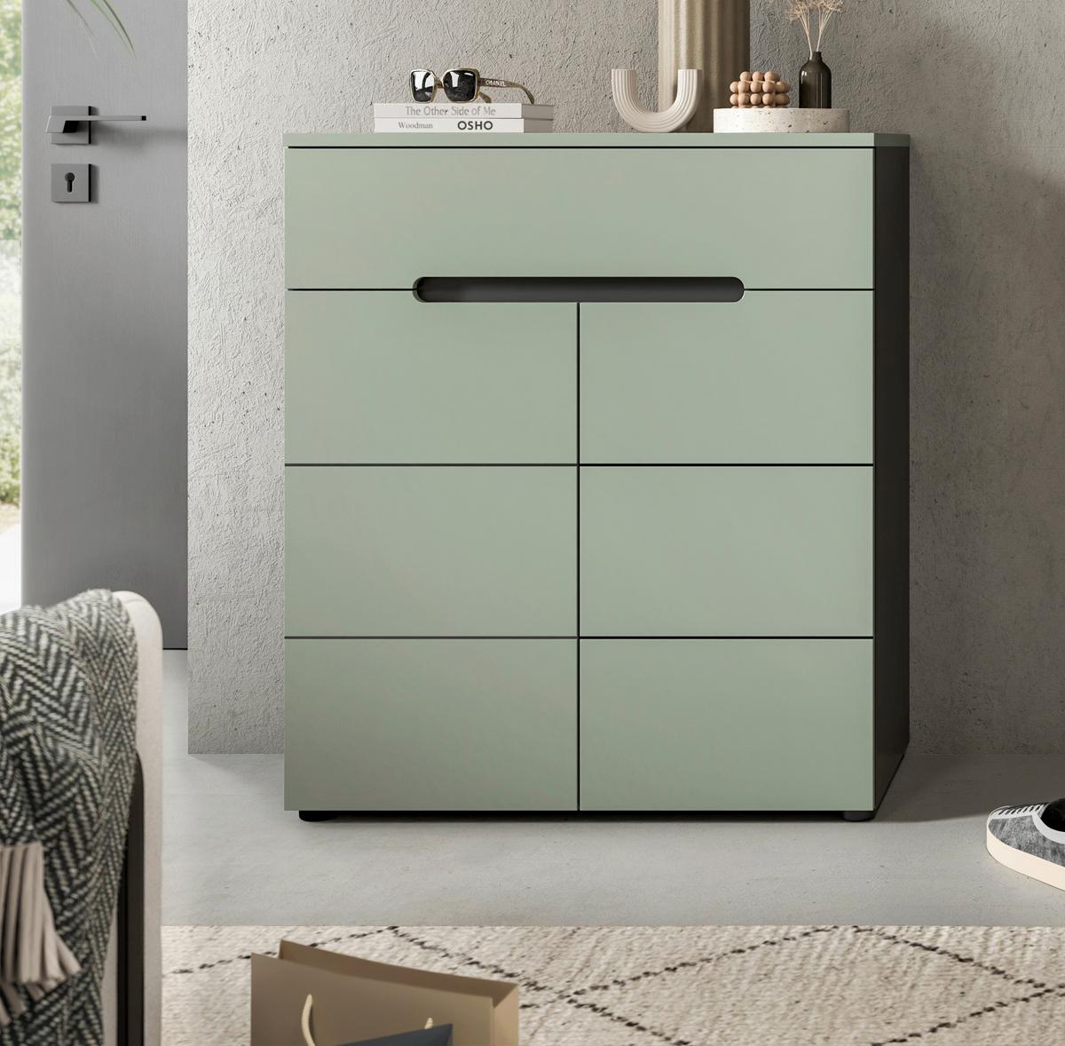 Omara Za Čevlje Canu, Sivozelena - črna, Design, umetna masa/leseni material (80/94/37cm) - Livetastic