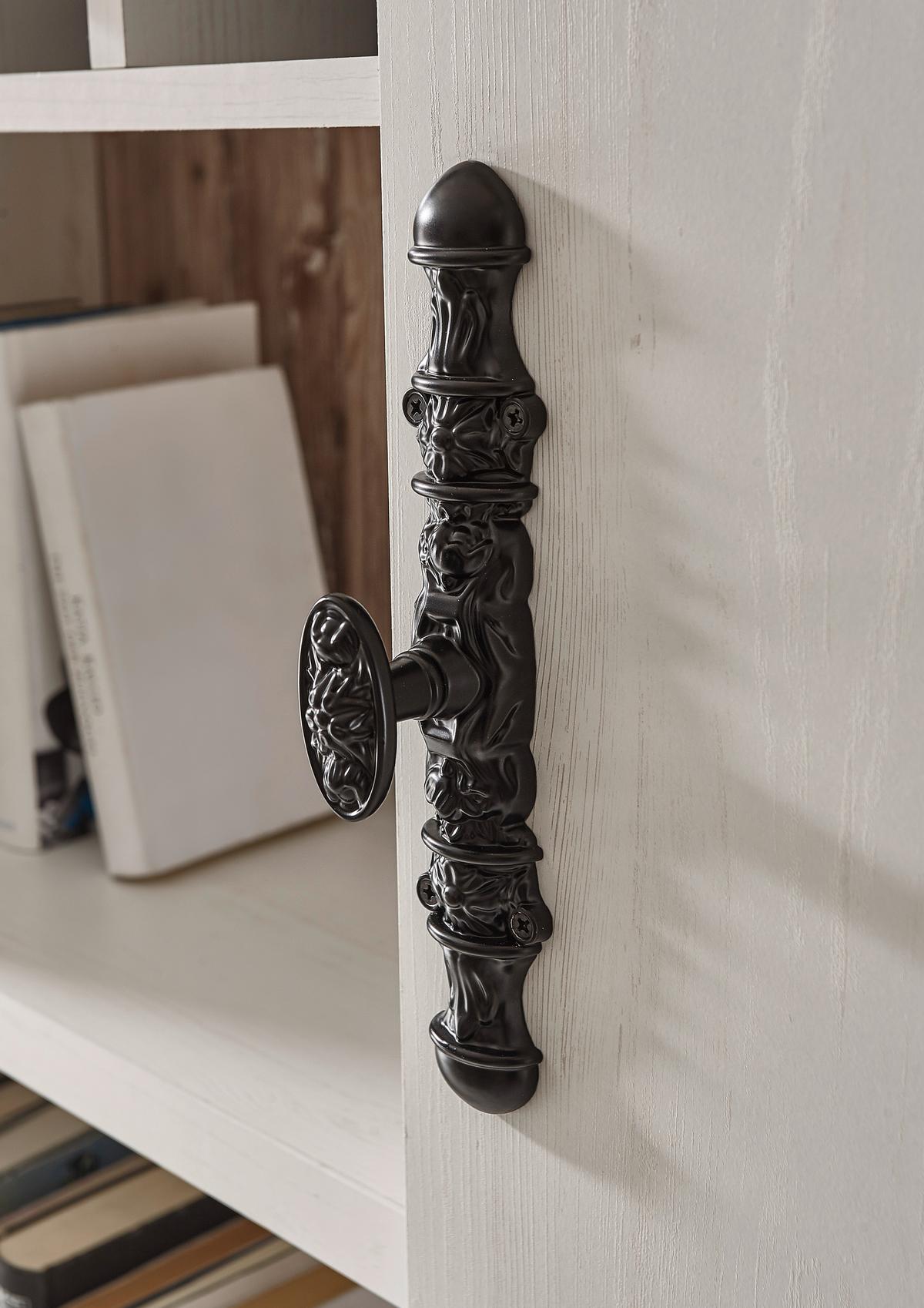 Wohnwand Florenz Pinienfarben/Hellbraun - Hellbraun/Eichefarben, Design, Holzwerkstoff/Metall (296/201/44cm) - MID.YOU