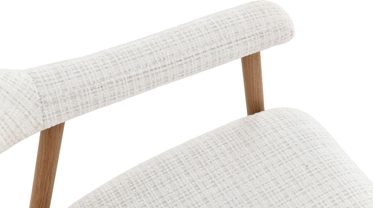 Armlehnstuhl Silke Eichefarben/Beige - Eichefarben/Beige, MODERN, Holz/Textil (57/78/60cm) - Mömax
