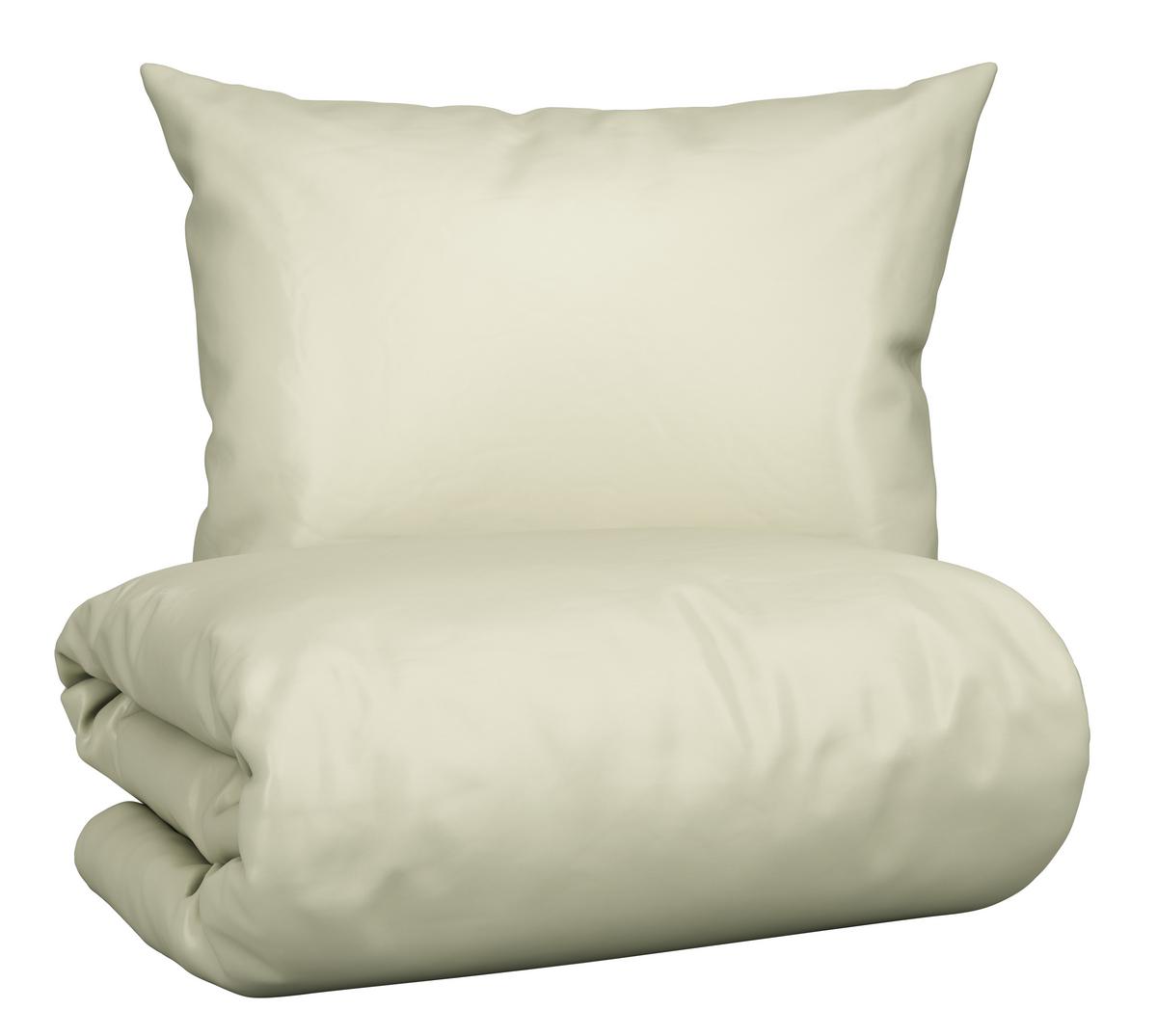 Bettwäsche Bio-Eva in Olivfarben ca. 140x200cm - Olivgrün, MODERN, Textil (140/200cm) - ecoTree