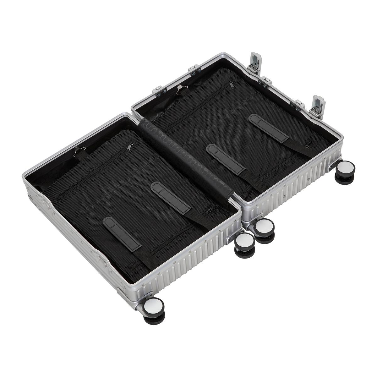 Reisekoffer Dubai Silberfarben - Silberfarben, KONVENTIONELL, Metall (56/36/22cm) - Mömax