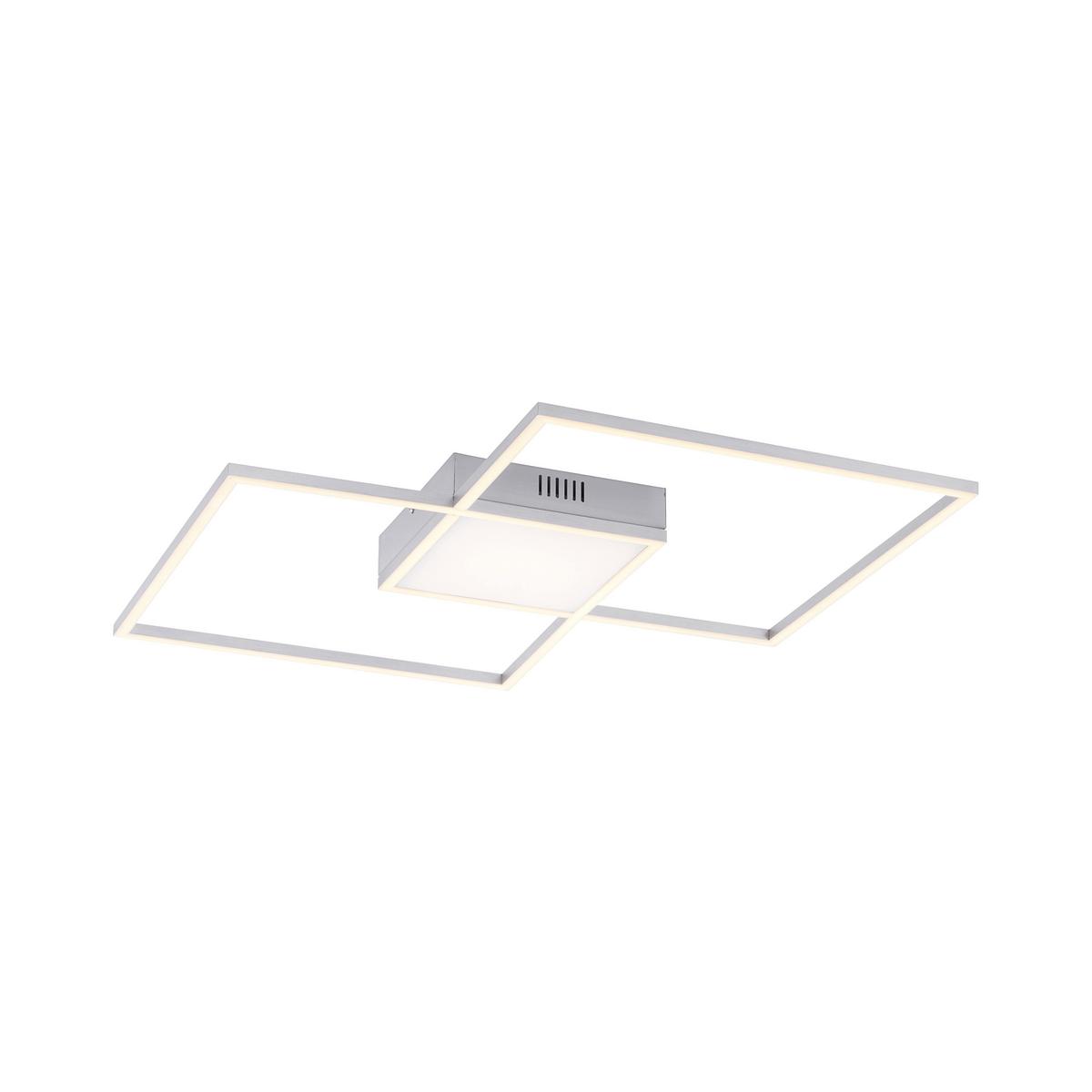 Stropna Led-svetilka Asmin, Srebrna, 2 X 16,5 W - srebrne barve, kovina/umetna masa (60/60/5,3cm)