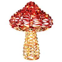 LED-Dekoleuchte Rot/Goldfarben - Rot/Goldfarben, MODERN, Metall (25/25/37cm)