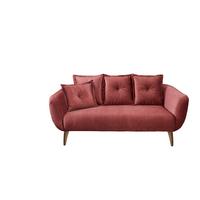 2,5-Sitzer-Sofa Baggio Koralle Velours - Koralle/Buchefarben, MODERN, Holz/Textil (196/94/103cm) - Livetastic