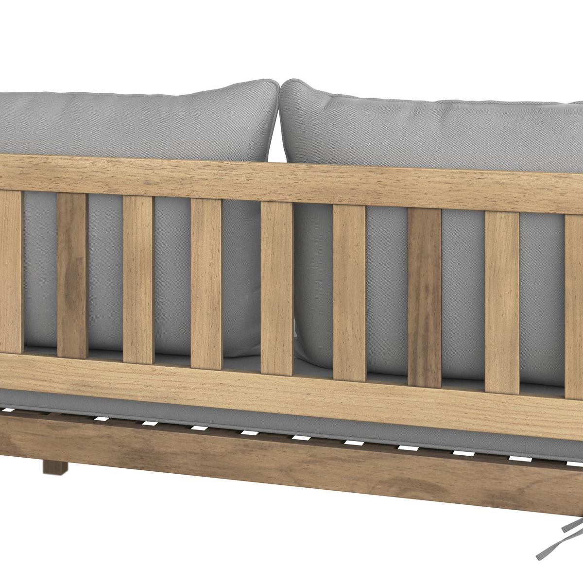 KOMPLET MEBLI TARASOWYCH MARINA - antracytowy/kolor drewna tekowego, Modern, tworzywo sztuczne/drewno (240/180cm) - Ambia Garden