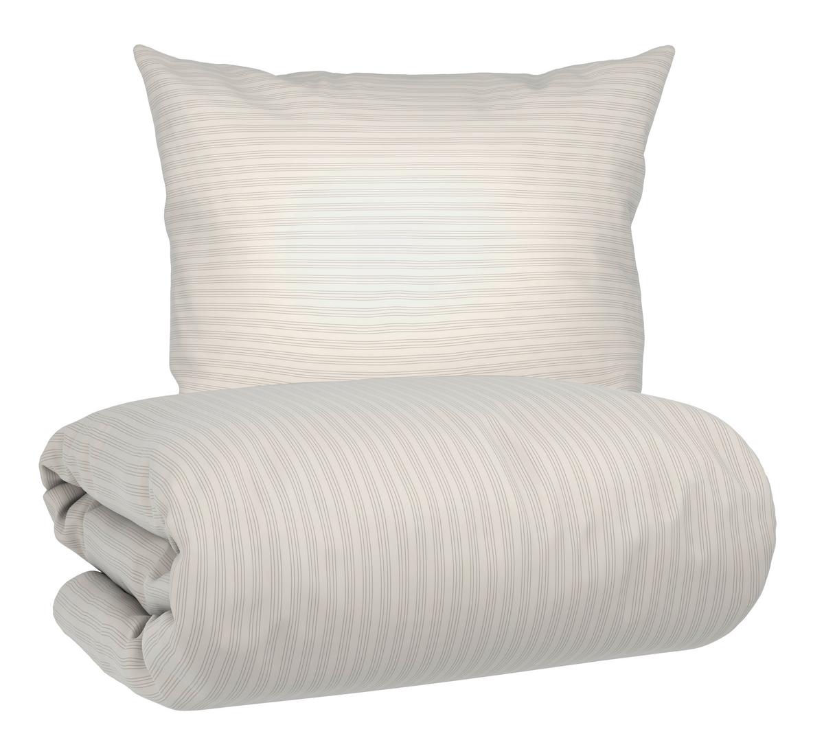 Bettwäsche Crinkle Beige ca. 135x200cm - Beige, Textil (135/200cm) - Mömax