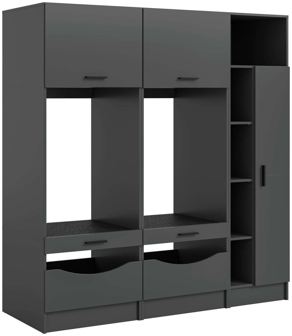 Omara Za Pralni In Sušilni Stroj Free, Antracit - antracit, Basics, leseni material (182/195/68cm) - MID.YOU