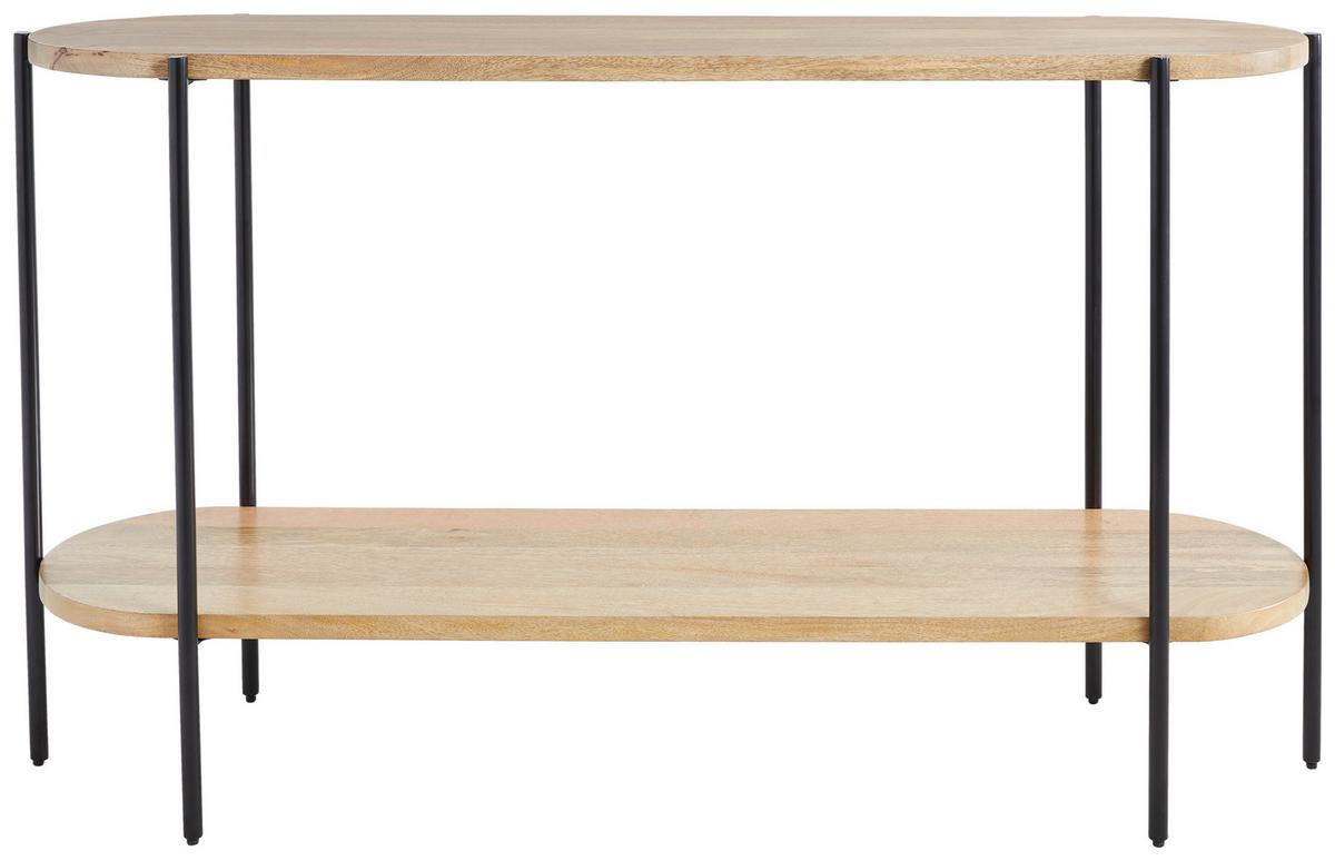 STÓŁ KONSOLA LTZ-312 - czarny/jasnobrązowy, Trend, metal/drewno (140/80/40cm) - Livetastic