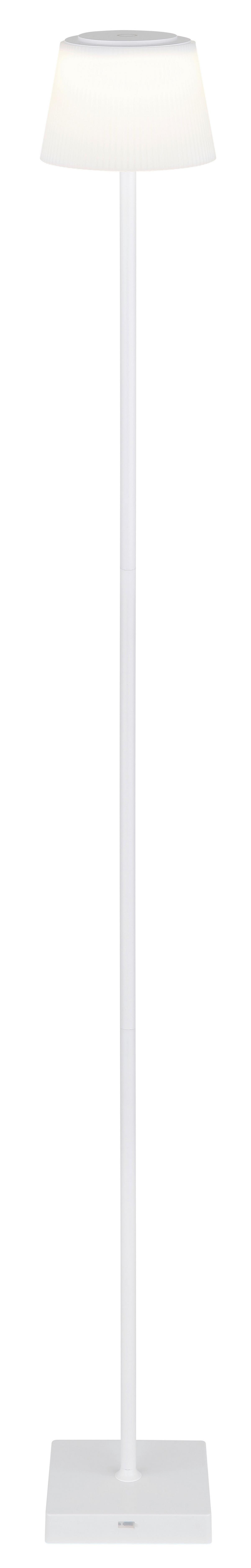 Akku-Stehleuchte Gregoir Weiß/Opal max. 4 Watt - Weiß, Design, Kunststoff/Metall (14/14/120cm) - Globo