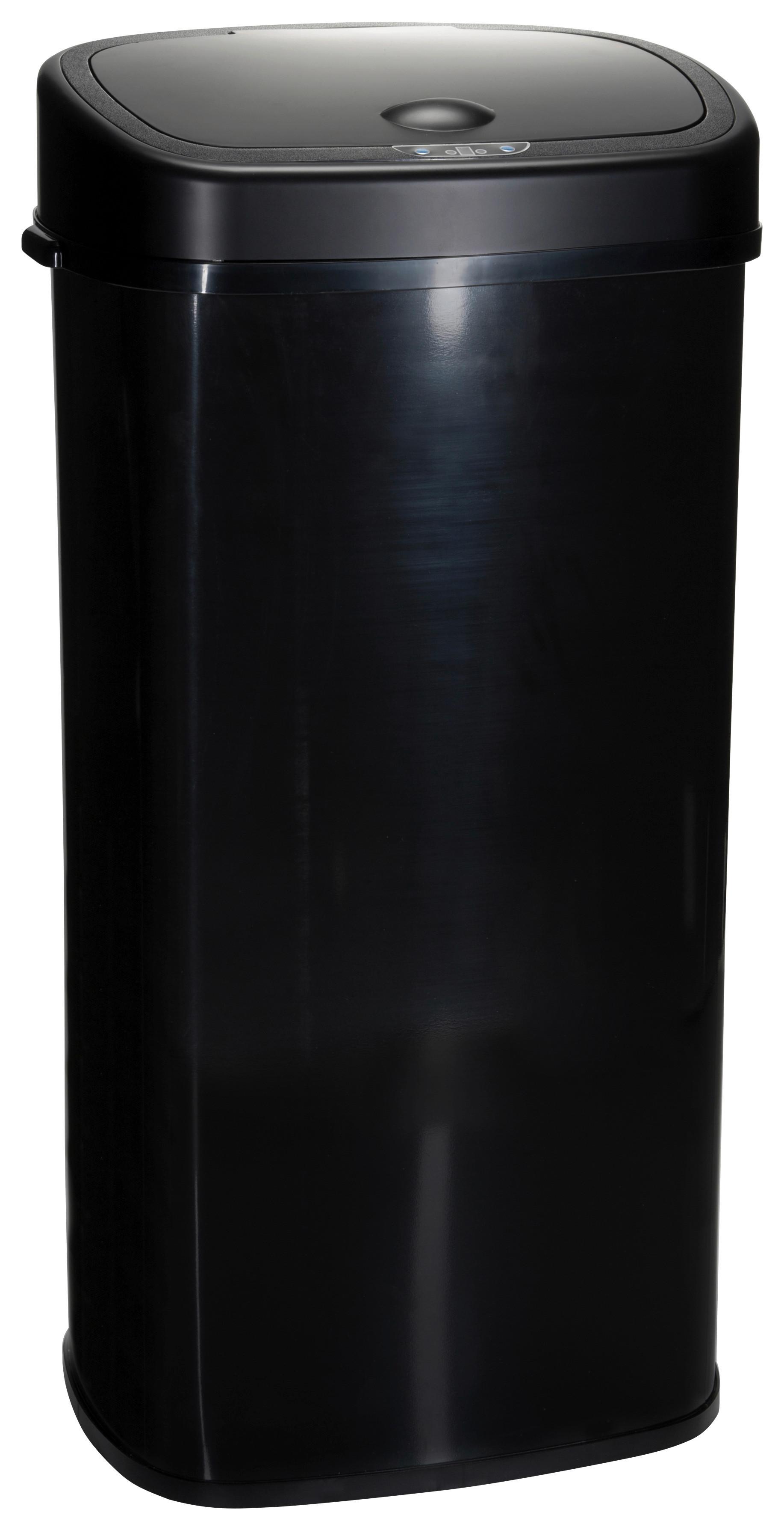 Koš Za Smeti Clean Vi, 68 L, Črna, S Senzorjem - srebrne barve/črna, Moderno, kovina/umetna masa (40/78/29cm) - MID.YOU