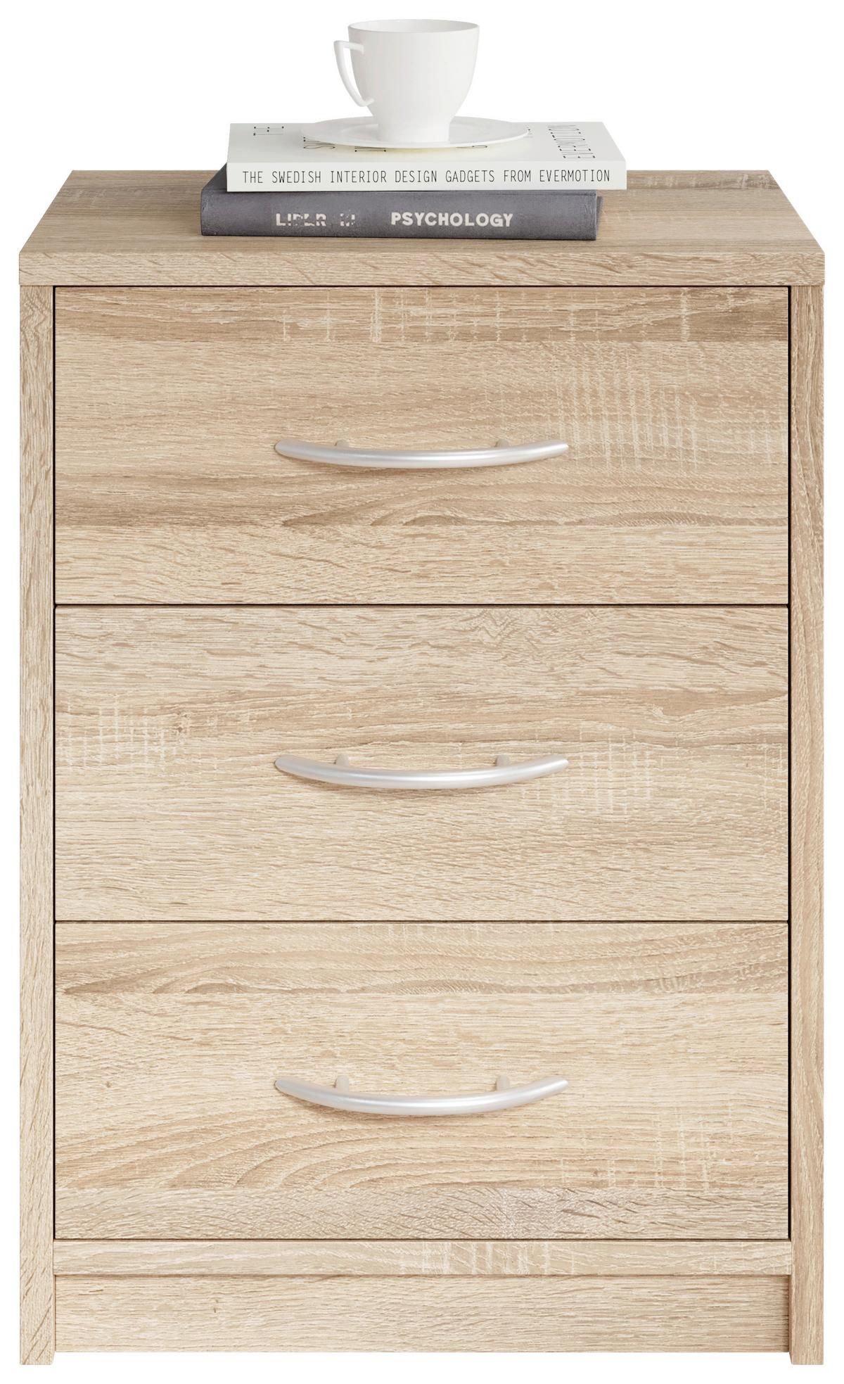 Noptiera PEPE - stejar Sonoma, material pe bază de lemn (38,5/54/28cm) - Based