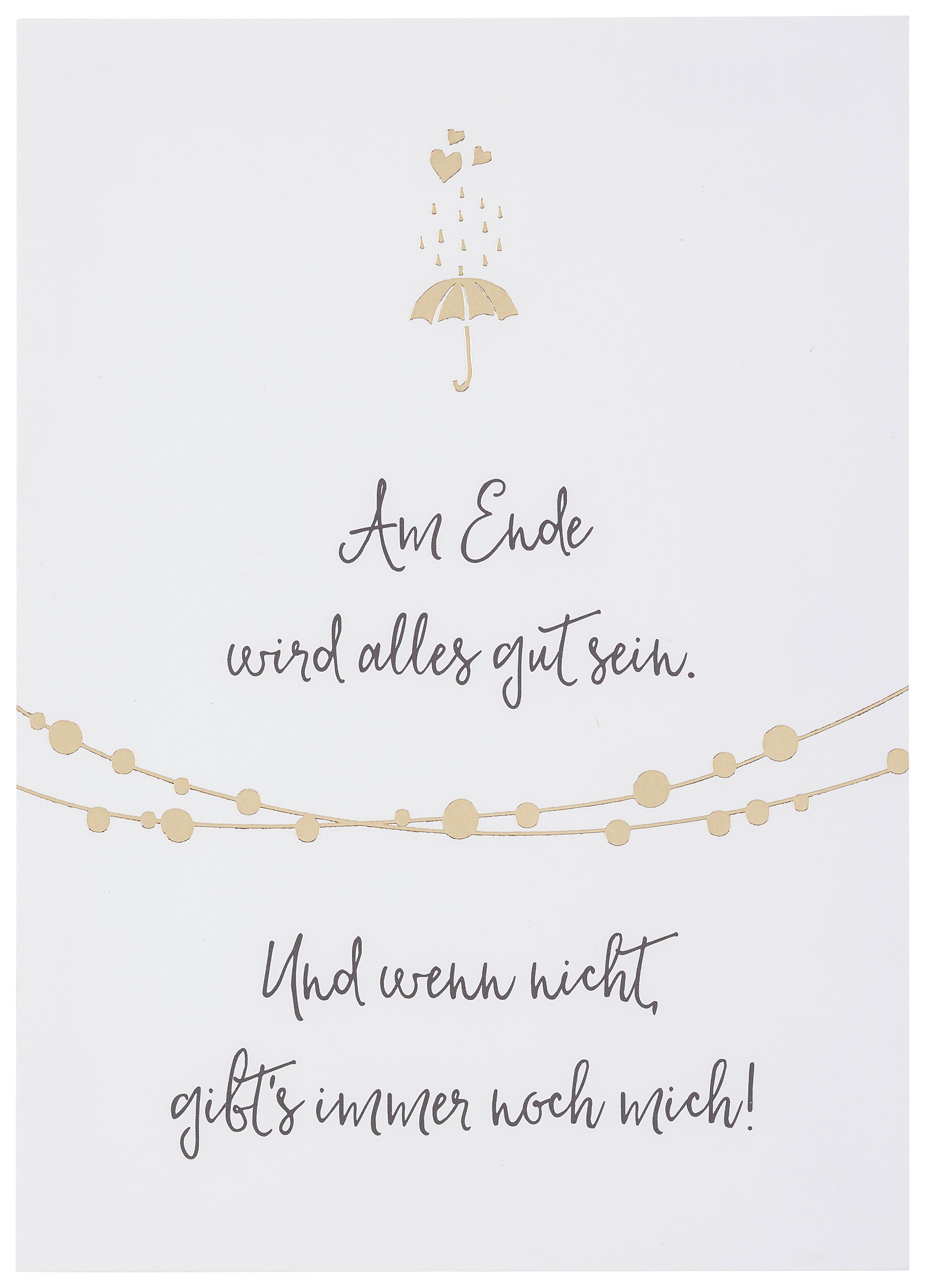 POSTKARTE GOLD - Goldfarben/Schwarz, MODERN, Papier (10,5/14,8cm)