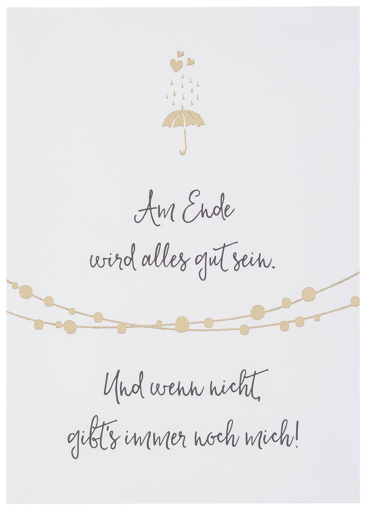 POSTKARTE GOLD - Goldfarben/Schwarz, MODERN, Papier (10,5/14,8cm)