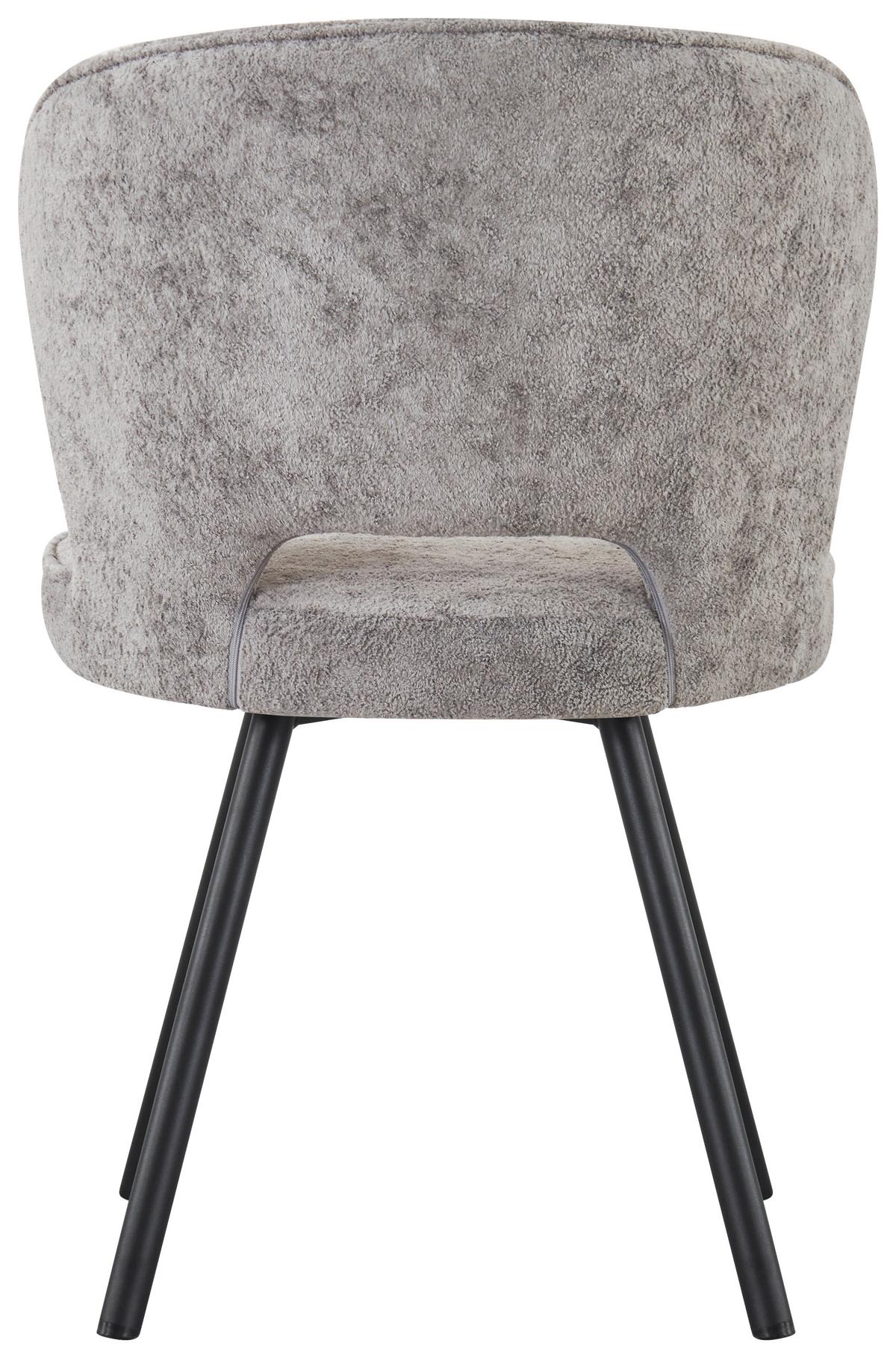 Stuhl Mina Dunkelgrau/Schwarz - Dunkelgrau/Schwarz, Design, Holz/Textil (52/86/61cm) - Mömax