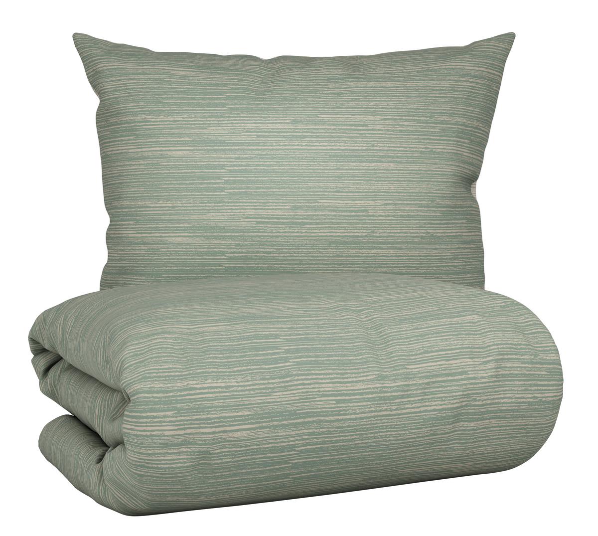 Kétoldalas Ágyneműhuzat Matthias - bézs/zöld, Modern, textil (140/200cm) - Modern Living
