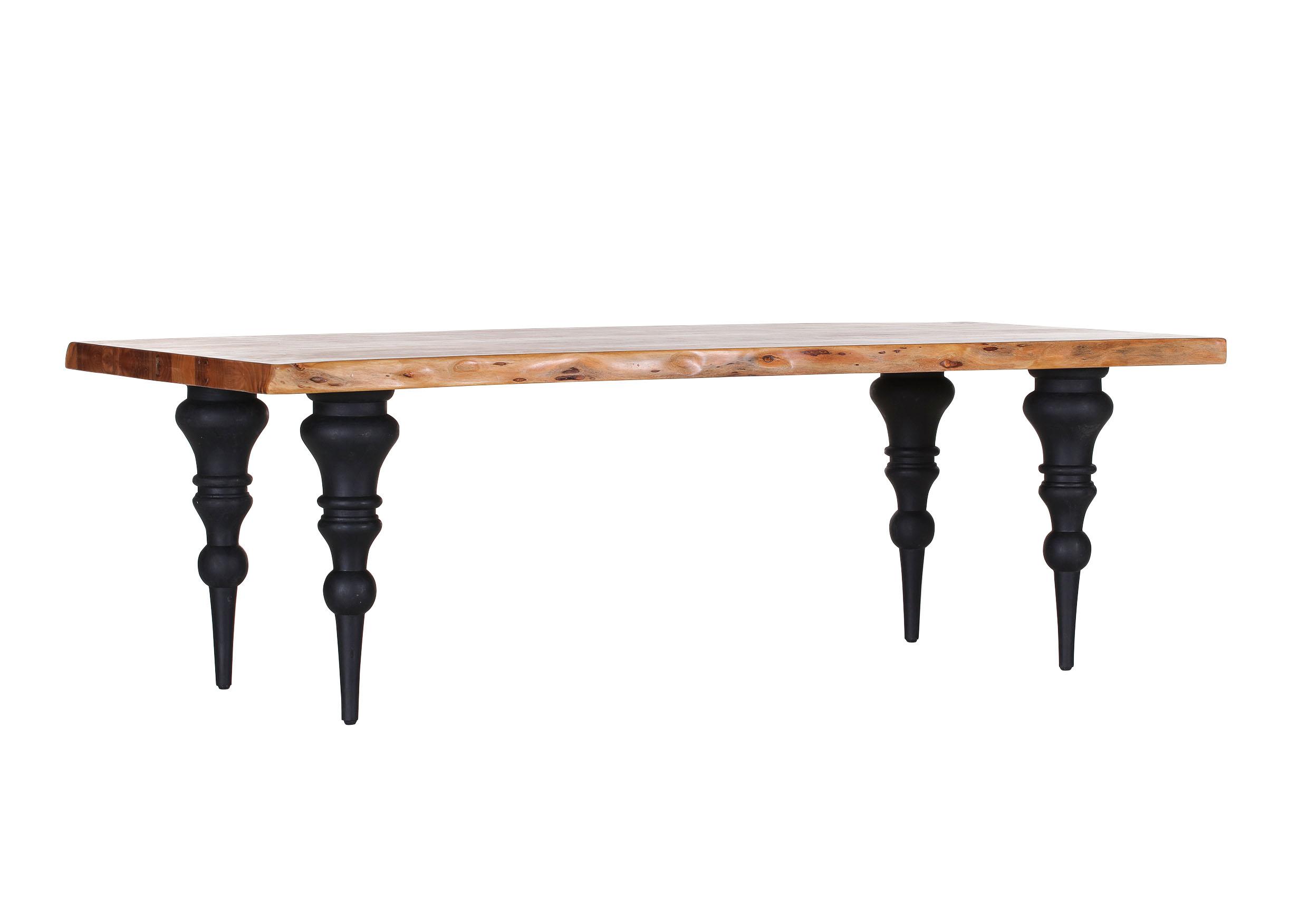 Esstisch Mealtime Naturfarben Akazie ca. 240x100x76cm - Schwarz/Naturfarben, LIFESTYLE, Holz (240/100/76cm) - Zandiara