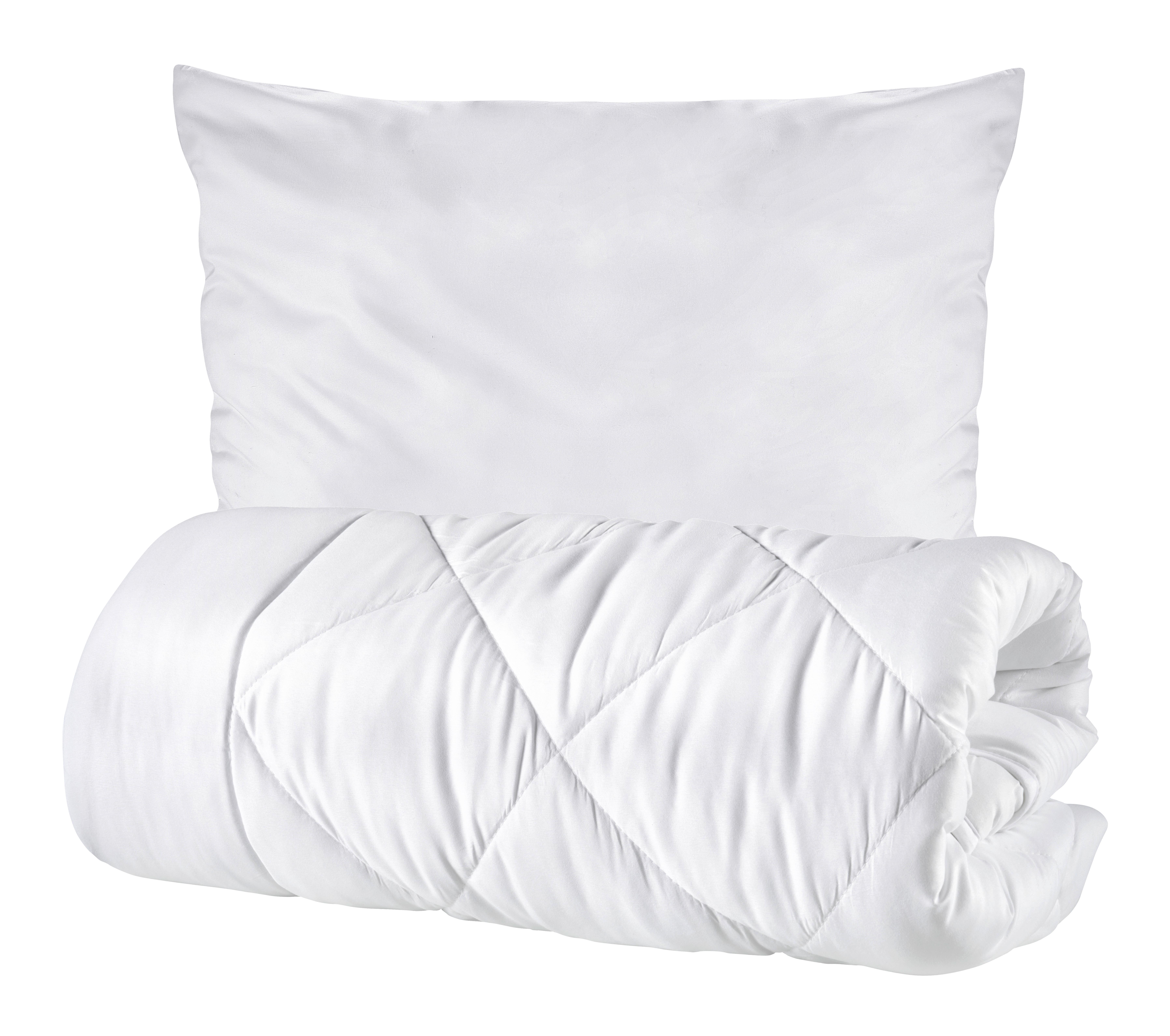 Set de pilotă cu pernă Sabine - alb, Konventionell, textil (140/200cm) - Based