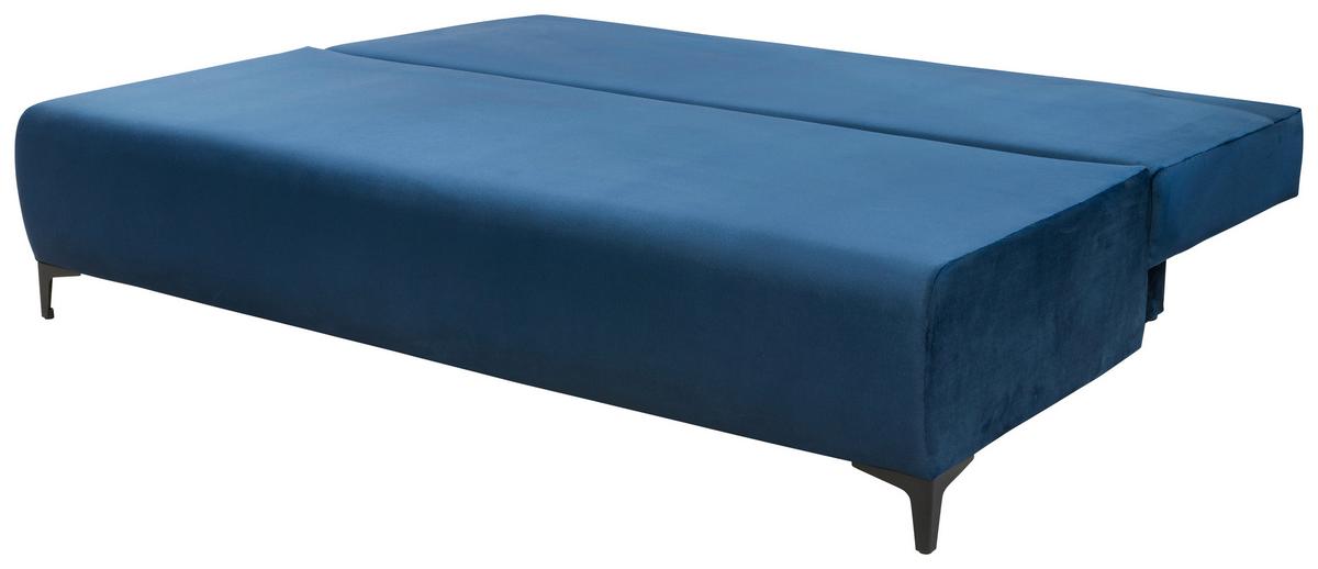 Zofa Boxspring Viera, Temno Modra, Ležišče, Predal - črna/temno modra, Moderno, kovina/tekstil (201/100/105cm) - Mömax