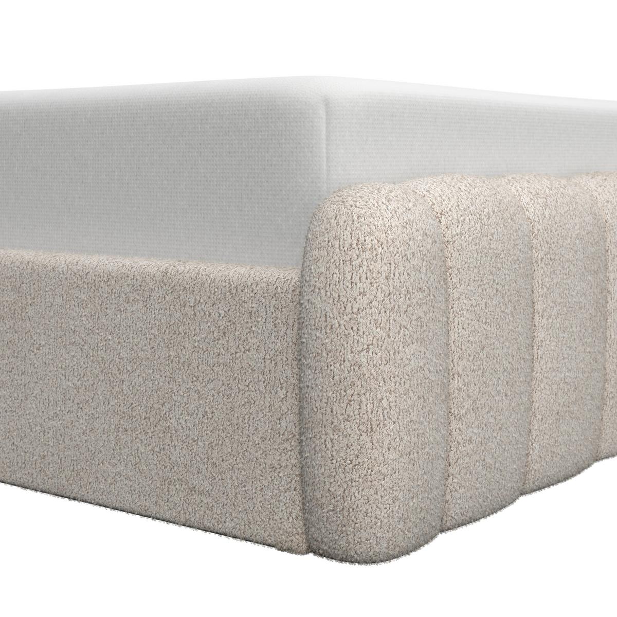 Kinderbett Belly Bouclé Beige ca. 90x200 cm - Beige, MODERN, Holz/Textil (90/200cm) - Bessagi Kids