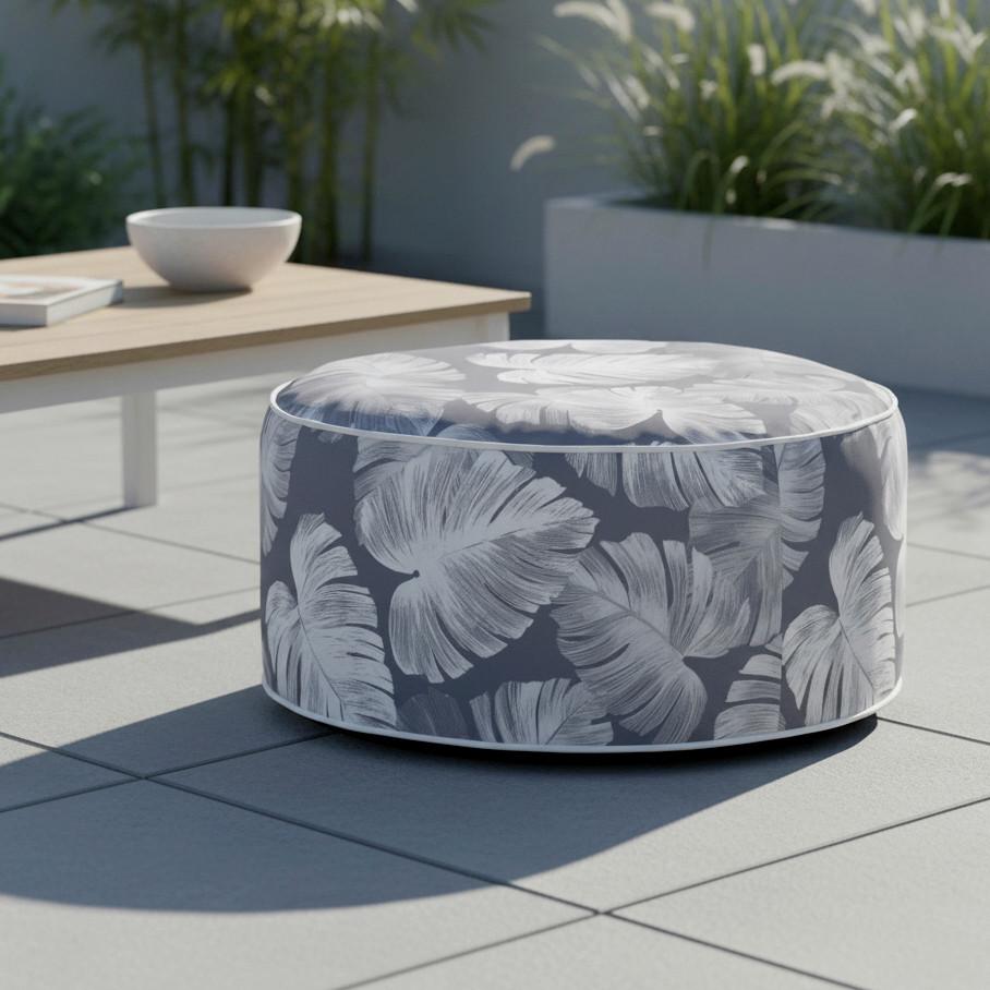 Kültéri Puff Cassy - szürke, Modern, textil (53/23/53cm) - Bessagi Garden