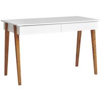 BIURKO 2DRAWER - kolor dębowy/biały, Modern, materiał drewnopochodny/drewno (120/60/76cm) - MID.YOU