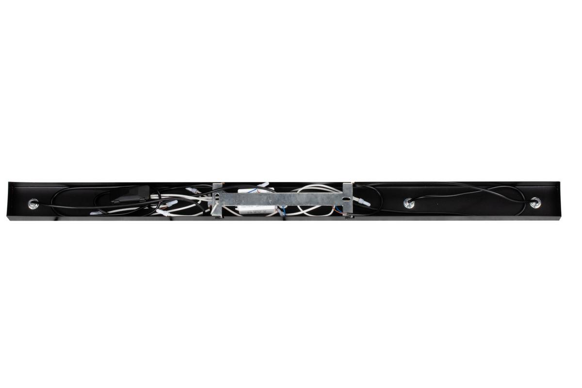 LAMPA WISZĄCA LED MEDINE *SBN* - kolor dębowy/czarny, Design, metal (85/5,5/175cm) - Novel