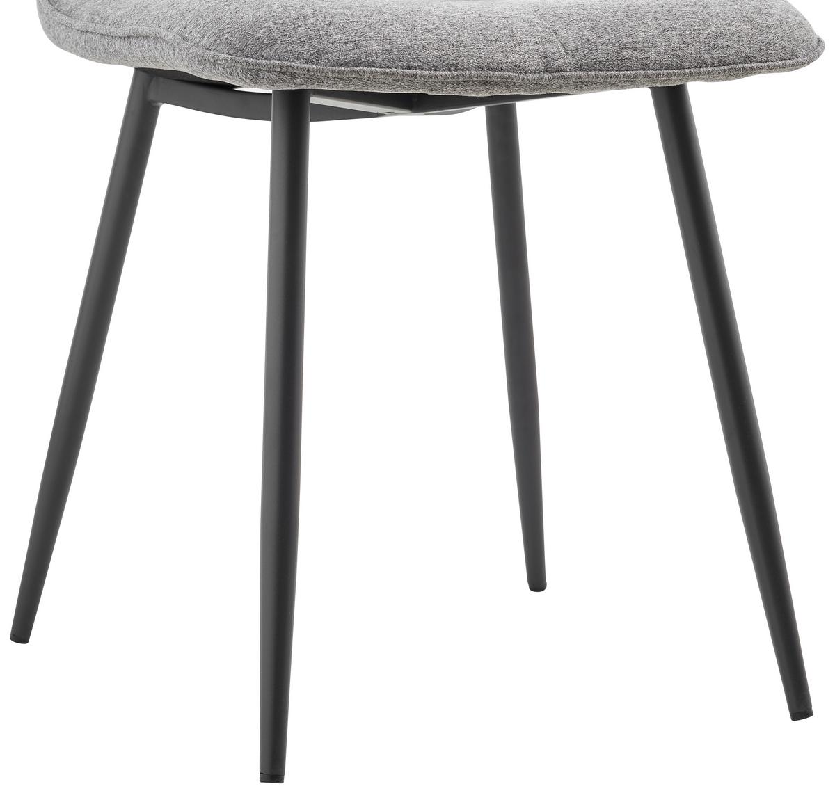 KRZESŁO LAGO - czarny/szary, Modern, metal/drewno (47/87/58cm) - P & B