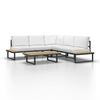 LOUNGEGRUPP ARIANNA - svart/cremefärgad, Modern, metall/textil (228cm) - Bessagi Garden