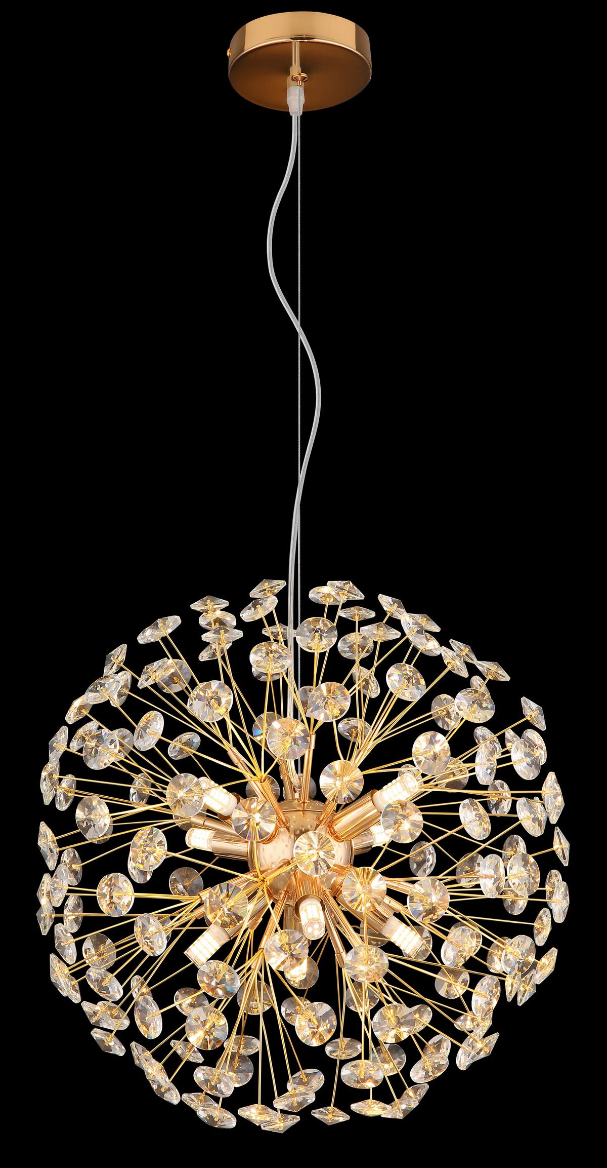 KRISTALL-HÄNGELEUCHTE 64135H1 KATRINA - Klar/Transparent, Lifestyle, Glas/Kunststoff (40/150cm) - Globo