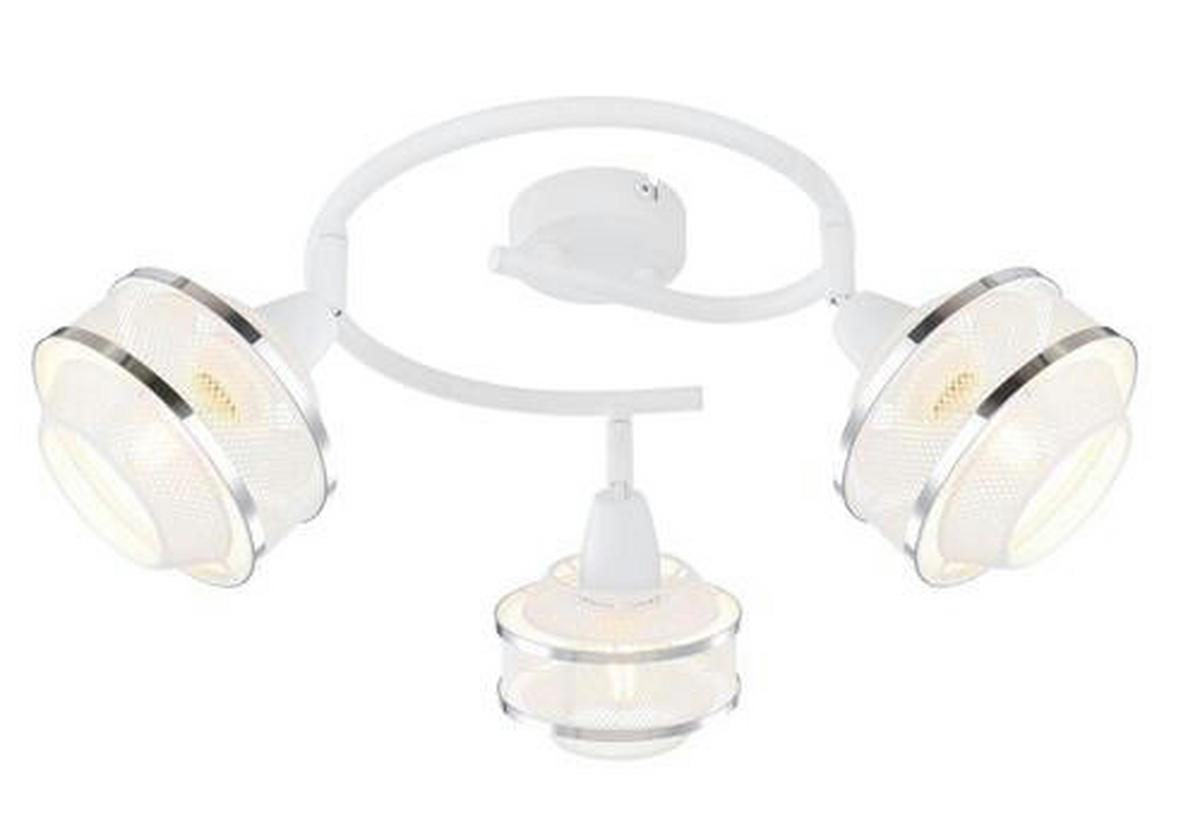 Reflektor Stropni 54026-3 - bijela/boje kroma, Basics, metal (25/21,5cm) - Globo