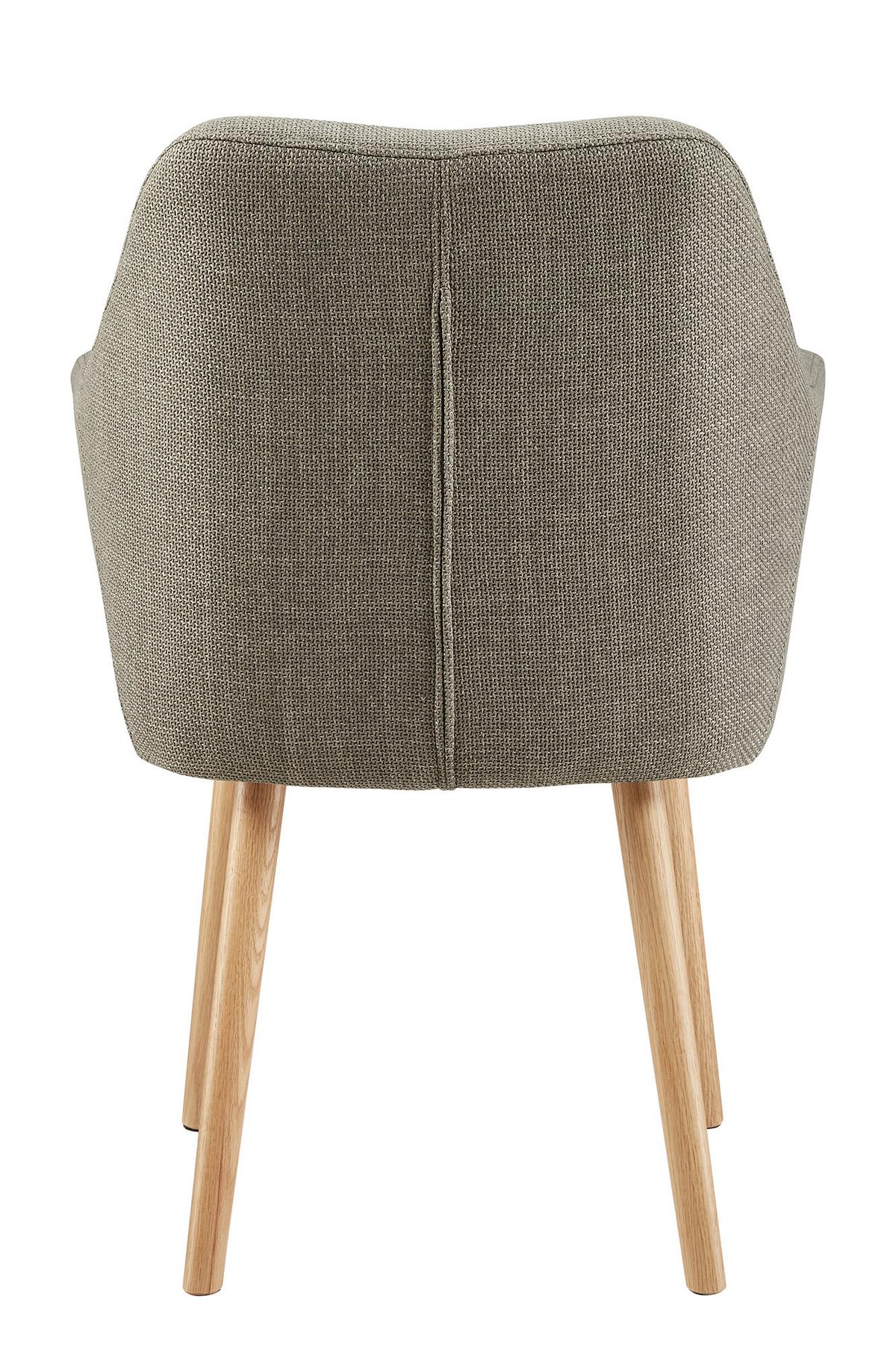 Naslanjač Holz, Rjava - naravne barve/rjava, Moderno, tekstil/les (62/84/60cm) - Livetastic