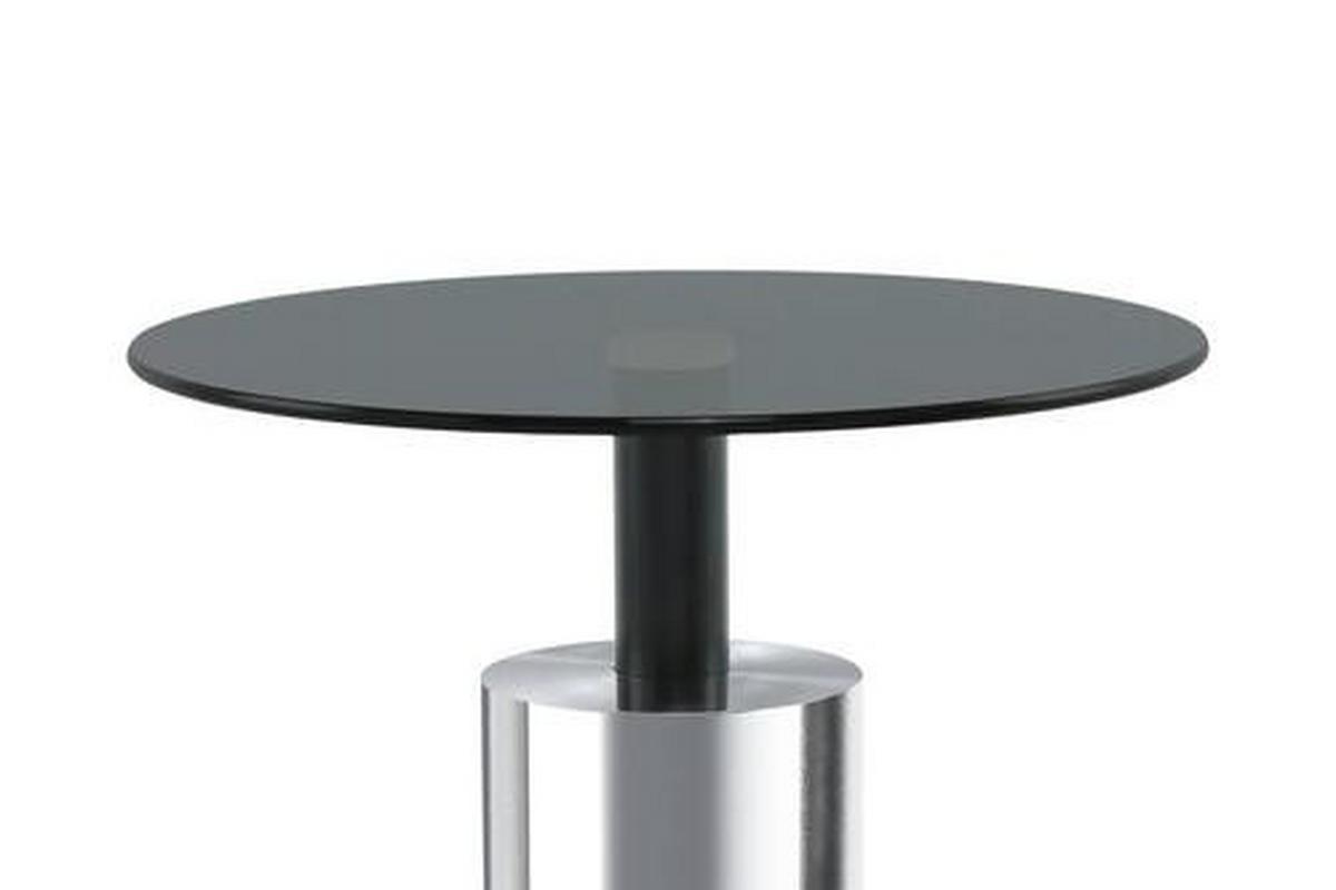 BEISTELLTISCH 8T9WD-GRY-SIV - Silberfarben/Grau, Basics, Glas/Metall (46/50cm) - Kayoom