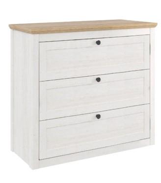 BYRÅ KORSIKA -EXKLUSIV- - svart/ekfärgad, Romantik / Lanthus, metall/trämaterial (89,9/85,1/42,9cm) - Mömax