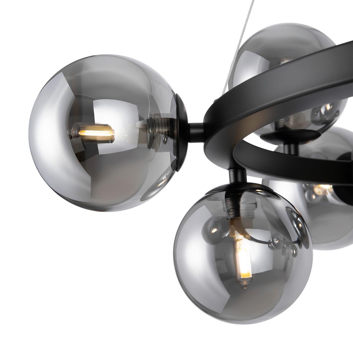 Pendelleuchte Dallas Schwarz max. 28 Watt - Schwarz, Trend, Glas/Metall (25/137/67cm) - MAYTONI