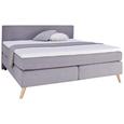 Boxspringbett Grau 160x200cm - Eichefarben/Grau, MODERN, Karton/Holz (206/160/100cm) - Modern Living