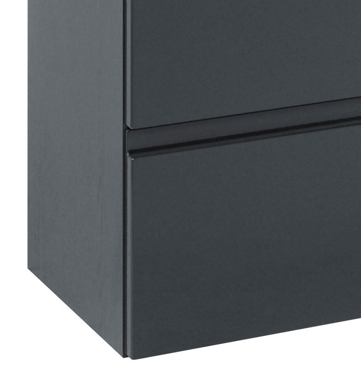 Waschbeckenunterschrank ca. 60x53 cm Cardiff Grau - Graphitfarben, Design, Holzwerkstoff (60/53/35cm) - Held