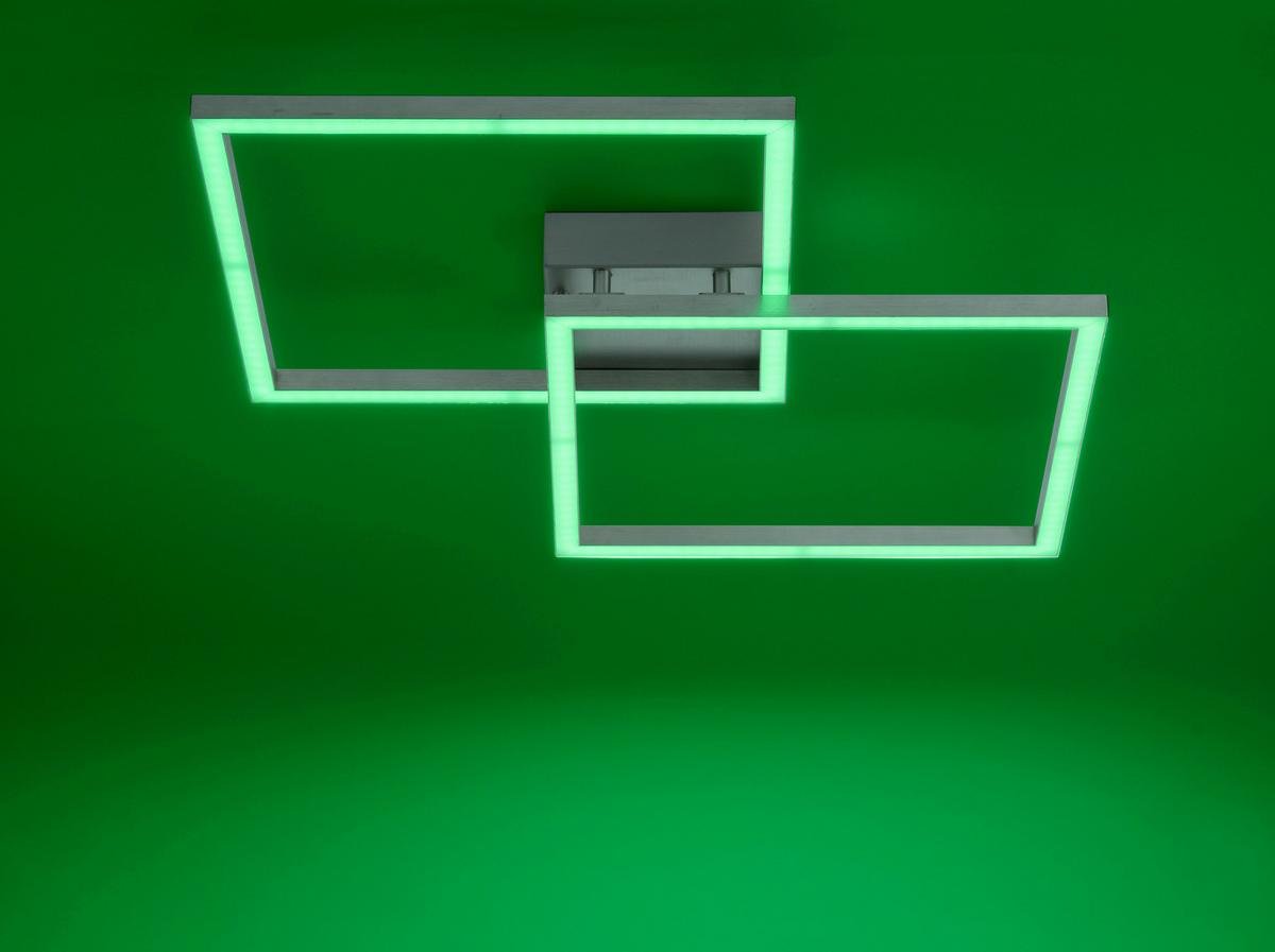 LAMPA SUFITOWA LED 16429-55 LOLASMART-MAXI - kolor srebrny, Design, tworzywo sztuczne/metal (63/63/8,5cm)